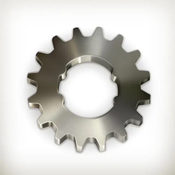Metal gear vector icon — Stock Vector
