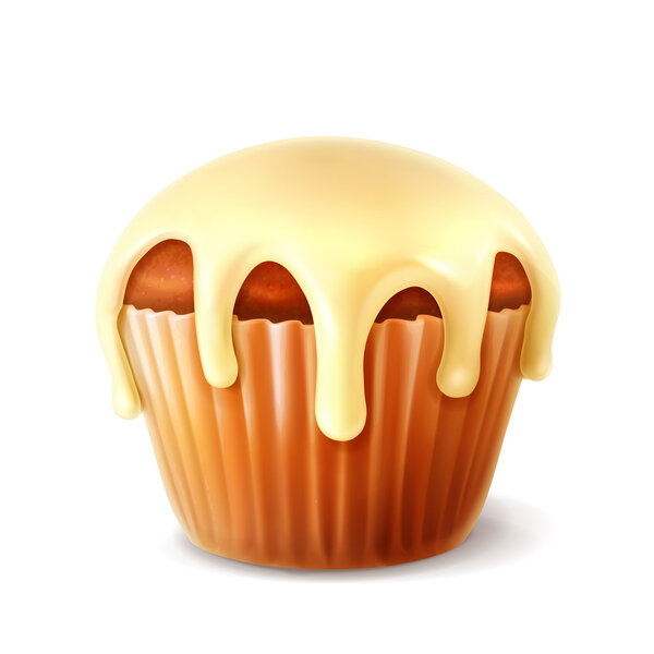 Cupcake, detailed vector