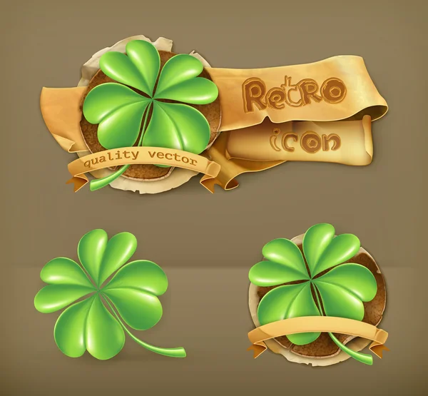 Lucky Clover, icono del vector — Vector de stock