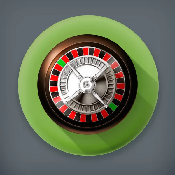 Ruleta, icono largo vector de sombra — Archivo Imágenes Vectoriales