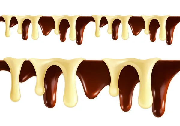 Vetor sem costura de chocolate derretido — Vetor de Stock