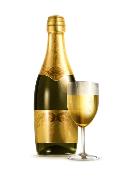 Ilustração vetorial de champanhe —  Vetores de Stock