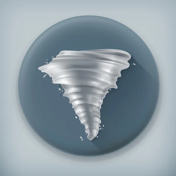 Tornado, icono de vector de sombra larga — Archivo Imágenes Vectoriales