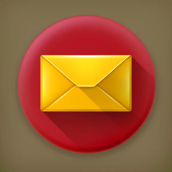 Mail, lange Schatten-Vektor-Symbol — Stockvektor