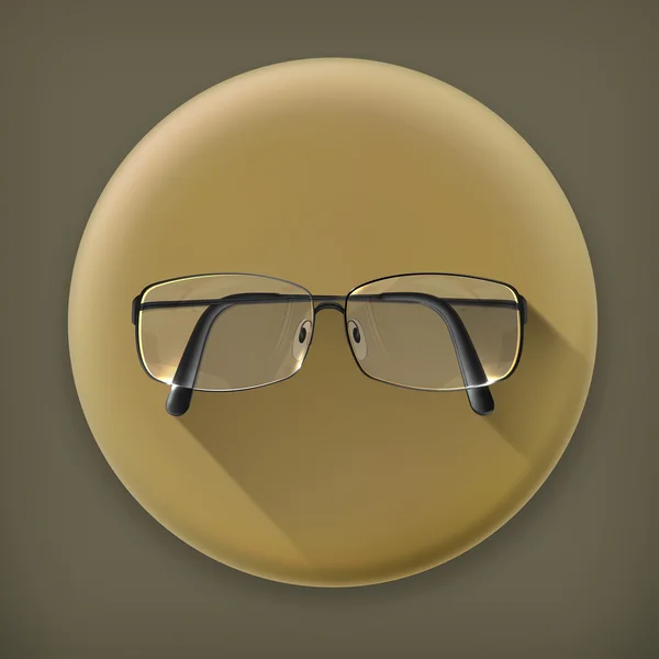 Gafas, icono largo vector sombra — Vector de stock