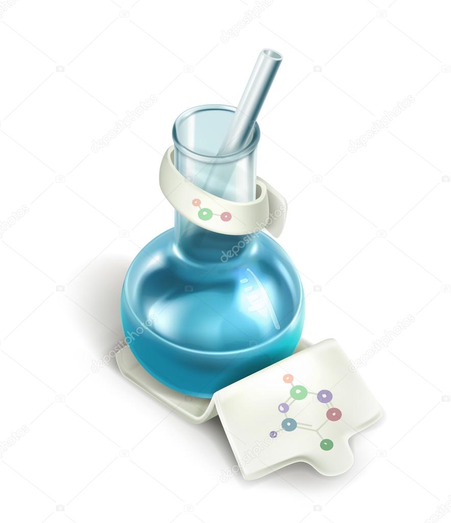 Laboratory flask vector icon