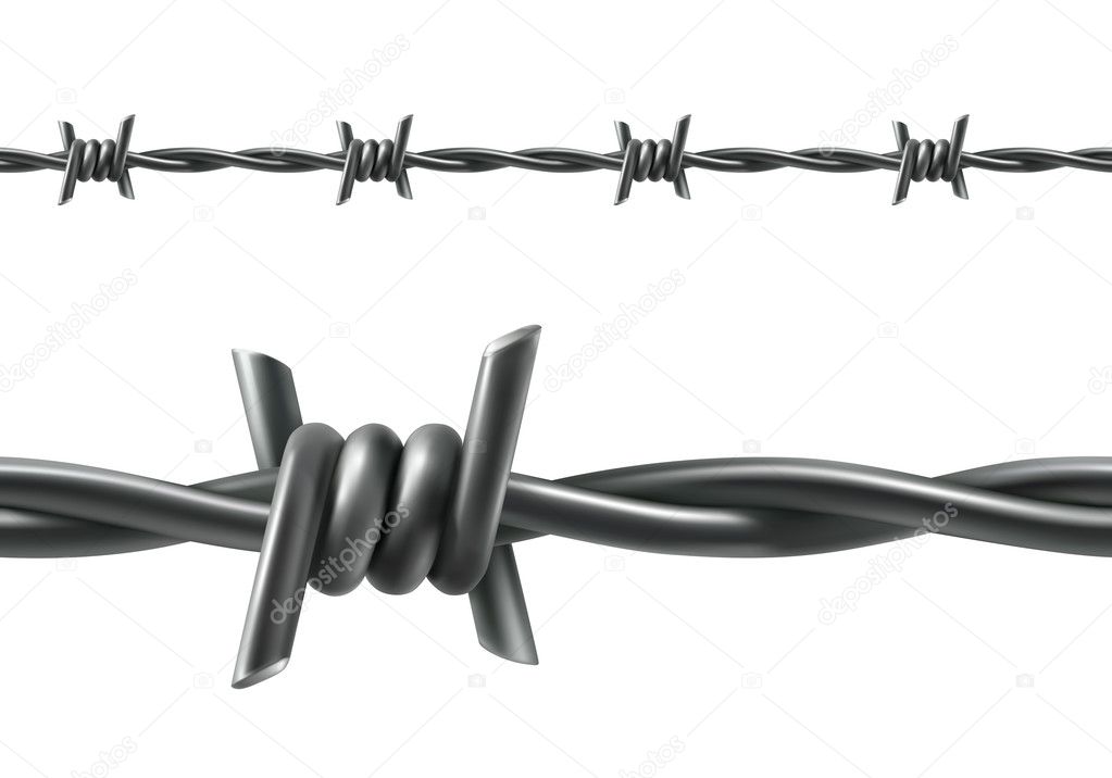 Barbed wire seamless vector