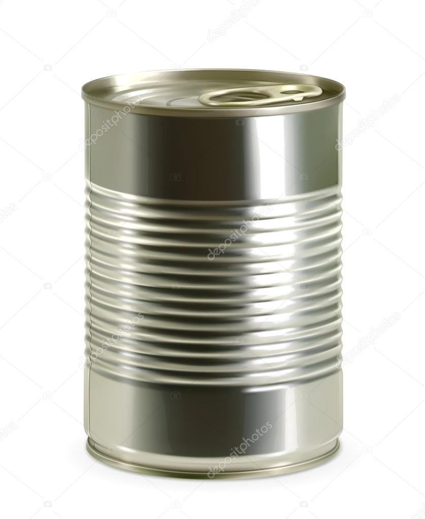 Tin can, detailed photo realistic vector