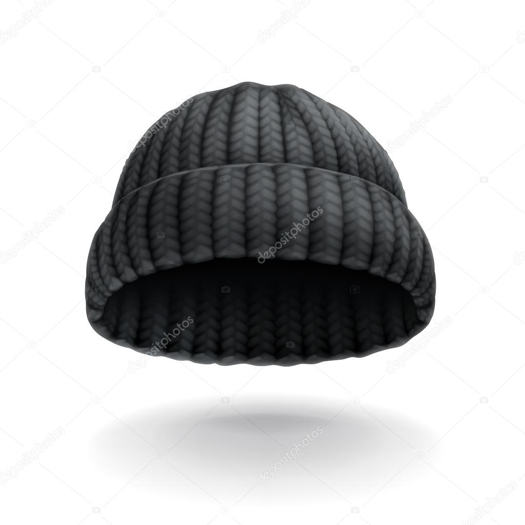 Limited Tæmme Entreprenør Beanie, black cap vector icon Stock Vector Image by ©natis76 #44313421