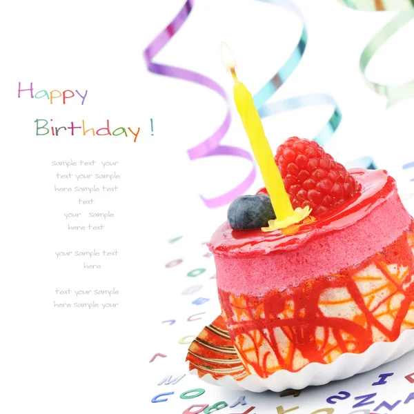 Πολύχρωμο γενέθλια τούρτα — Φωτογραφία Αρχείου