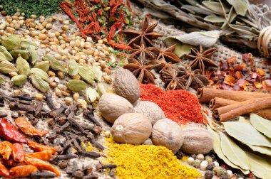 renkli baharat karışımı