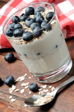 yoğurt ve yaban mersini