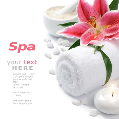 Zambak çiçeği ile Spa ayarı