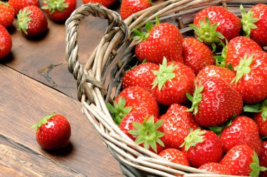 Strawberries in basket