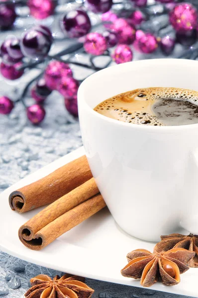 Christmas cup of coffee — Stock Photo, Image