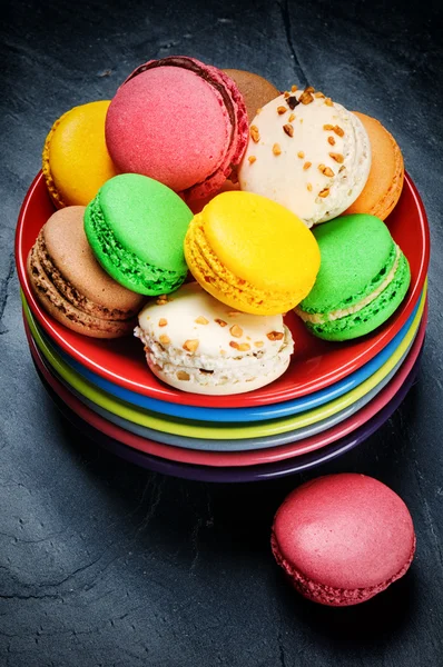 Renkli Fransız kurabiyeleri. — Stok fotoğraf