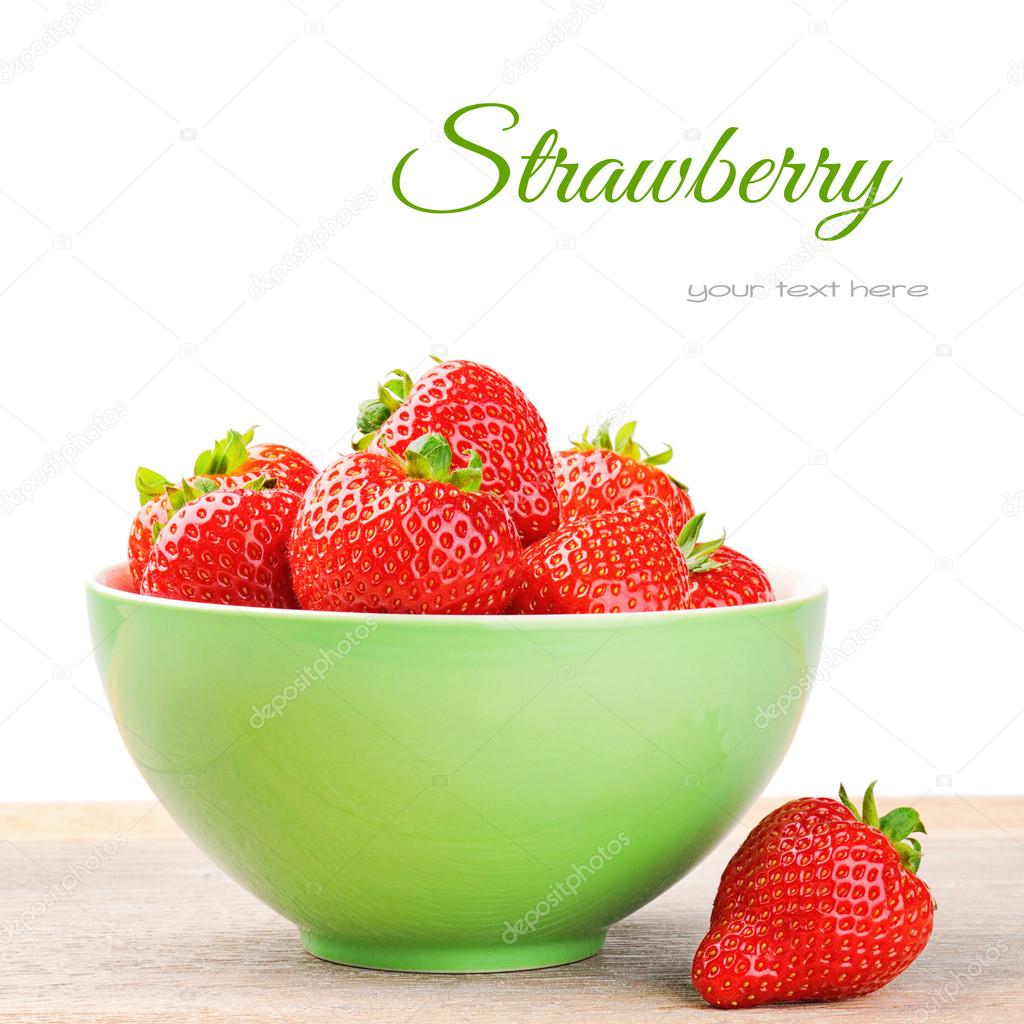 Fresh strawberry in a bowl