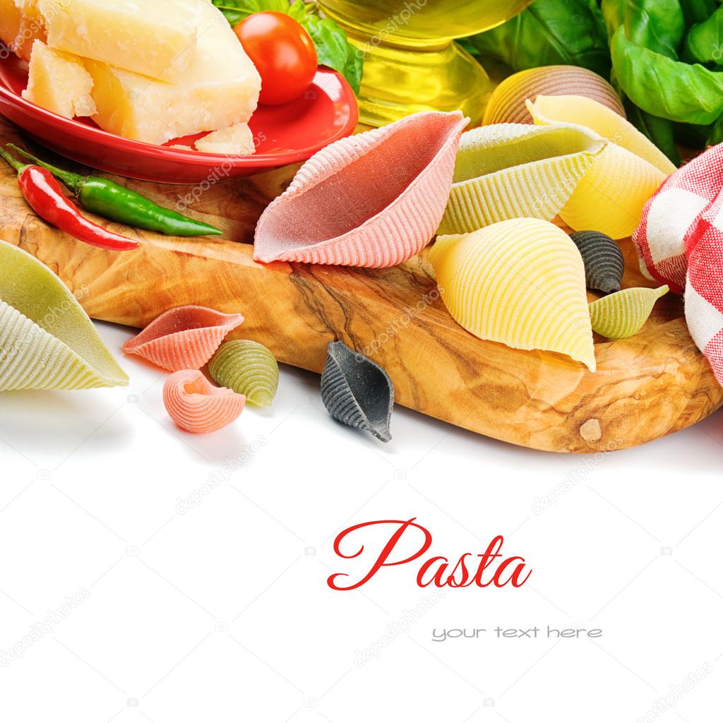 Fresh ingredients for Italian pasta