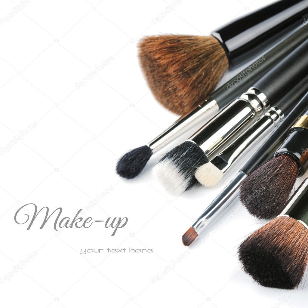 Various makeup brushes