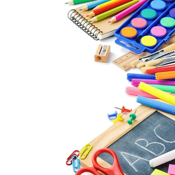 Renkli okul malzemeleri — Stok fotoğraf