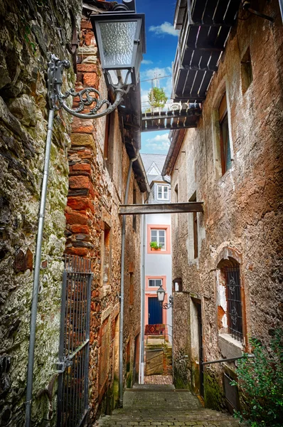 Vecchia strada stretta — Foto Stock