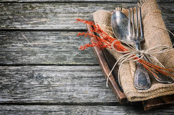 Rustic table setting — Stock Image Rustic table setting Royalty Free Stock Images