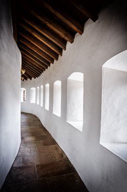 Antik kale kavisli passage