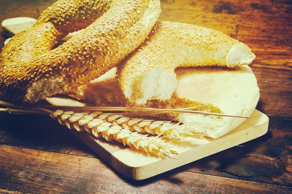 Fresh organic bagels — Stock Photo, Image