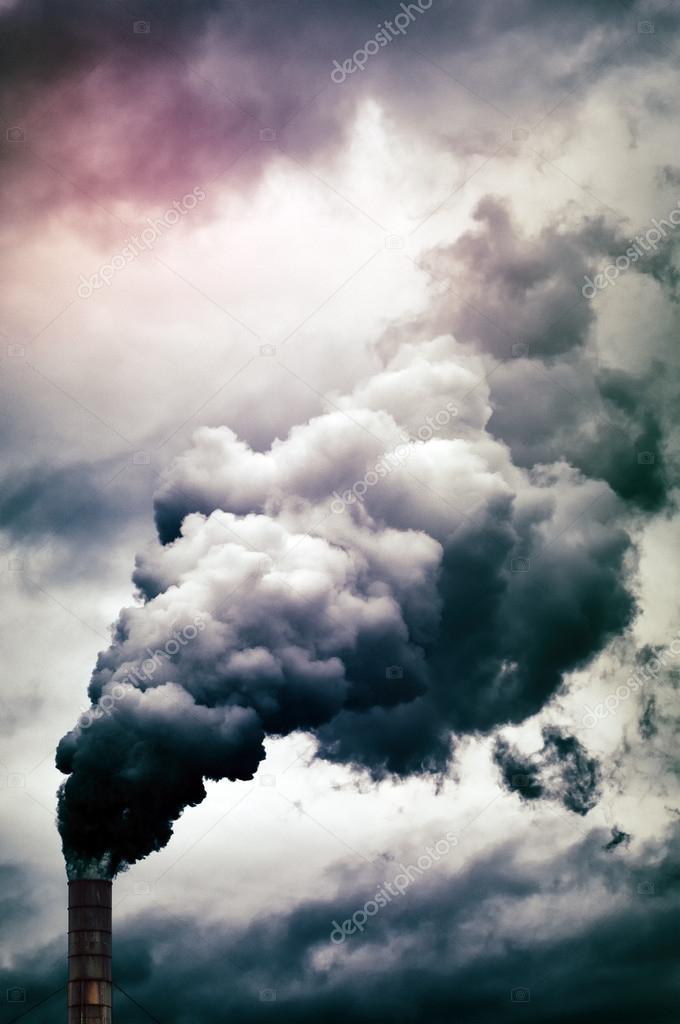 Factory smoke emission