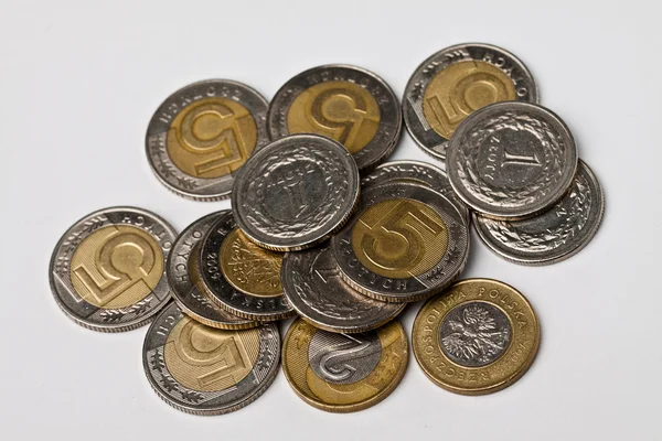 Monedas polacas, dinero —  Fotos de Stock