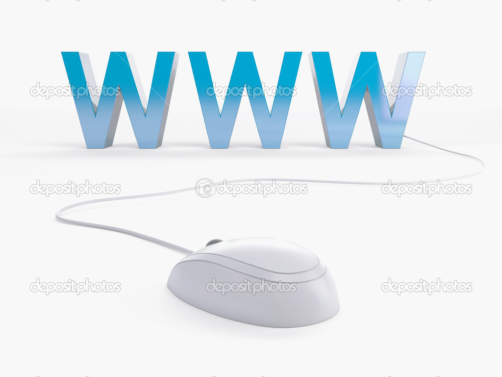 Blue internet symbol
