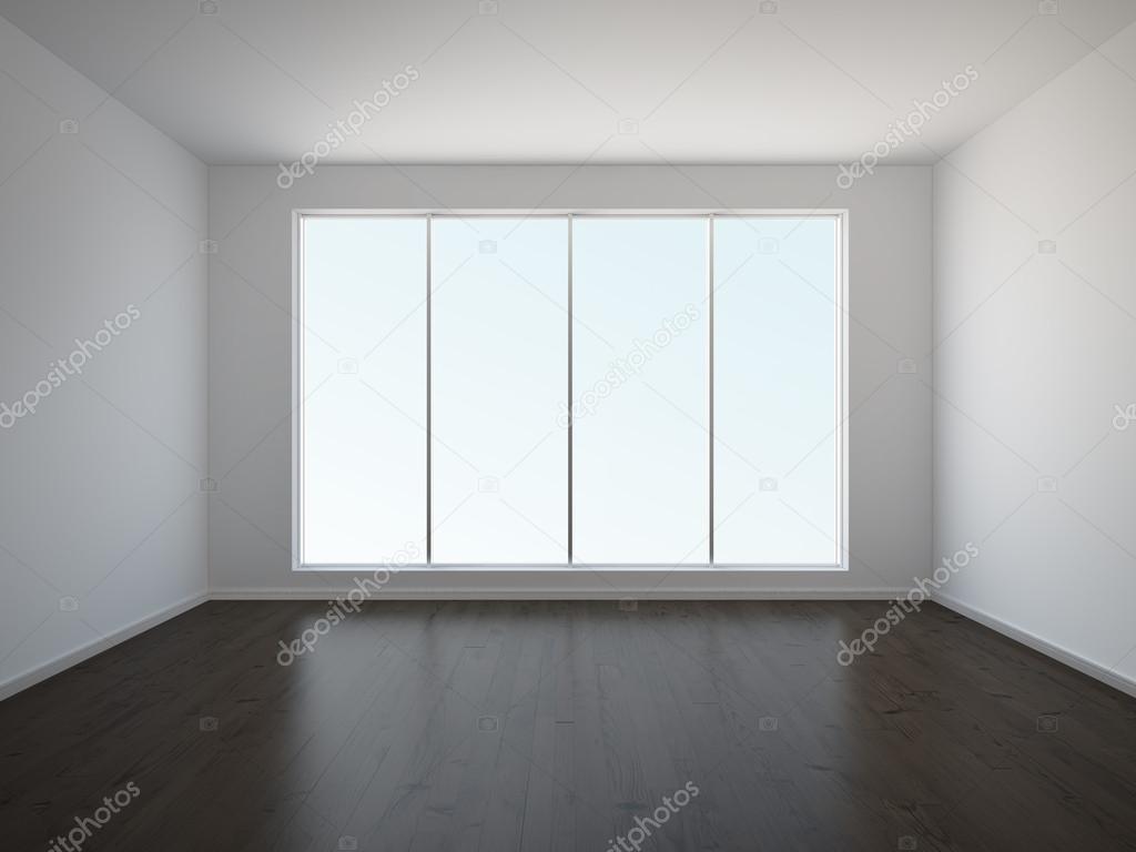 White interior with window