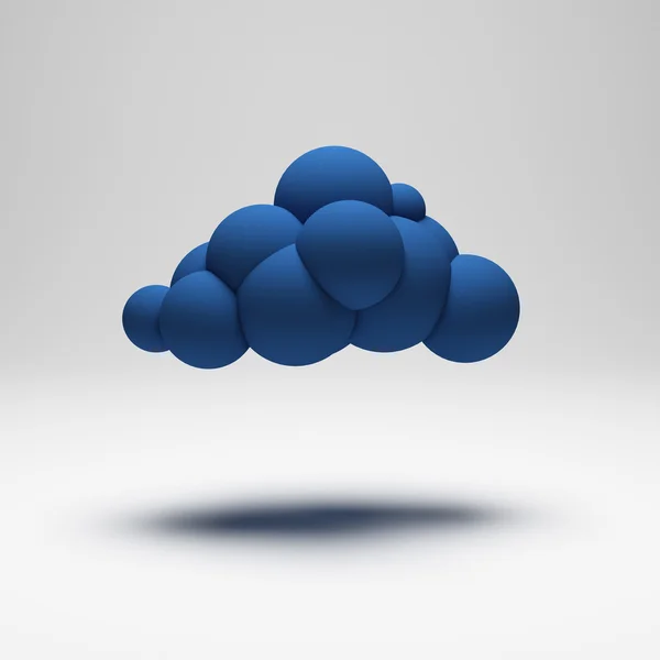Blue cloud of spheres — Stock Photo, Image