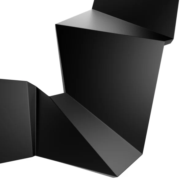 3d abstrato brilhante preto origami discurso bolha — Fotografia de Stock