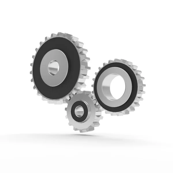 Gear system isolated on white — Stock Photo, Image