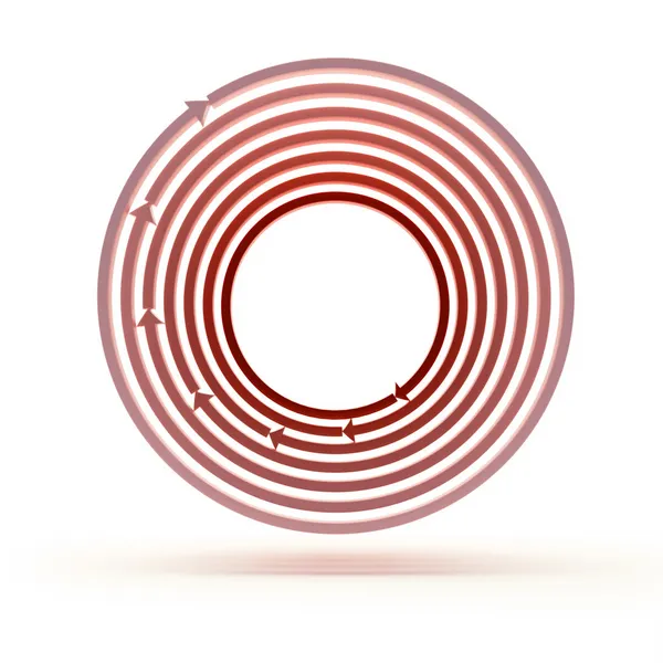 赤い矢印の円 — ストック写真