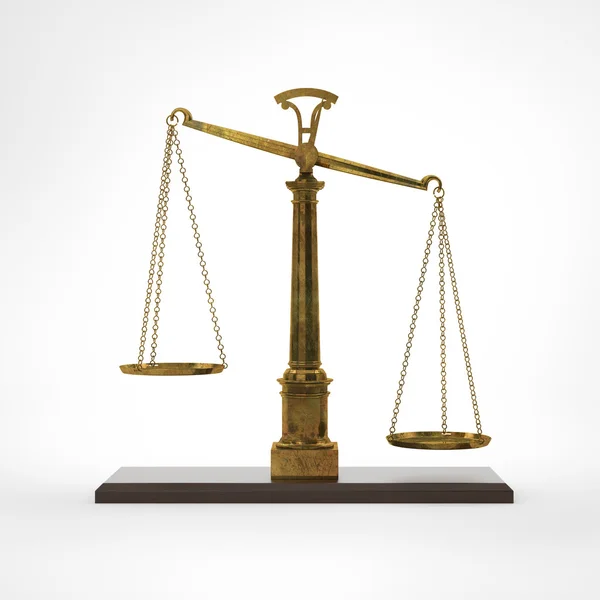 Gold classic scales of justice — Stock Photo, Image