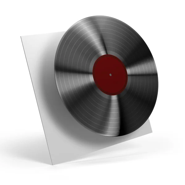 Vinyl with cover isolated — Stock Photo, Image