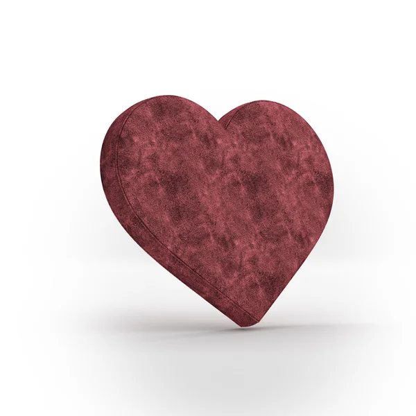 Etykieta zamszu kształt serca — Zdjęcie stockowe