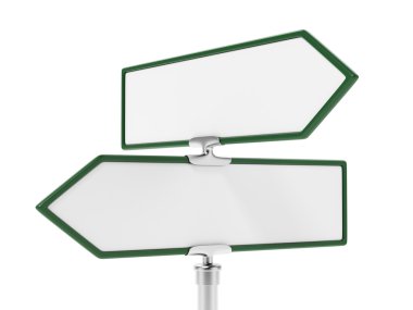 boş iki yol işaretleri yakın çekim
