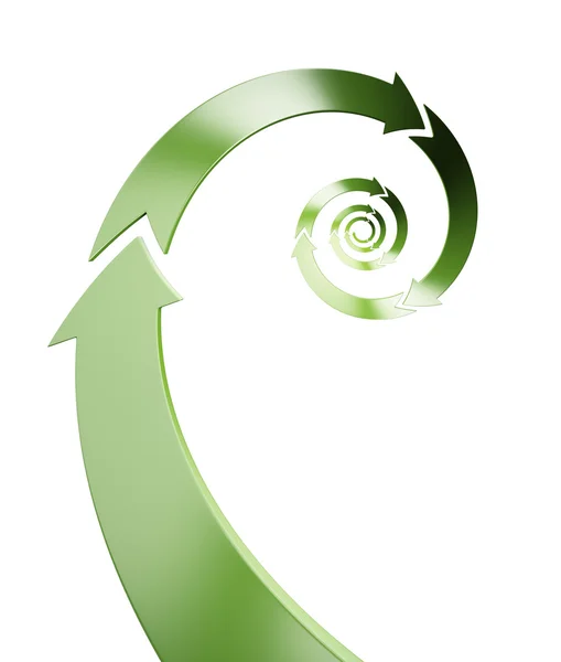 Abstraktes Spiralrecycling-Symbol — Stockfoto