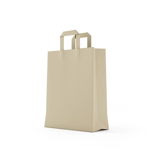 Brown paper bag isolated on white — Stock Photo, Image