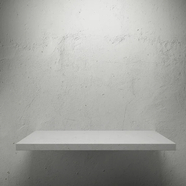 White empty shelf for exhibit — Stock Photo, Image