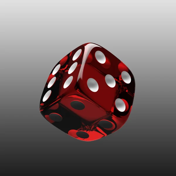 Shiny red dice — Stock Photo, Image