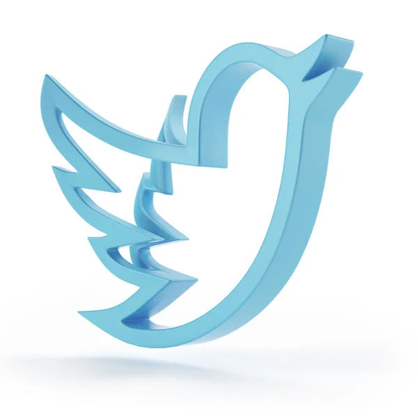 新的社交网络蓝鸟符号 — 图库照片