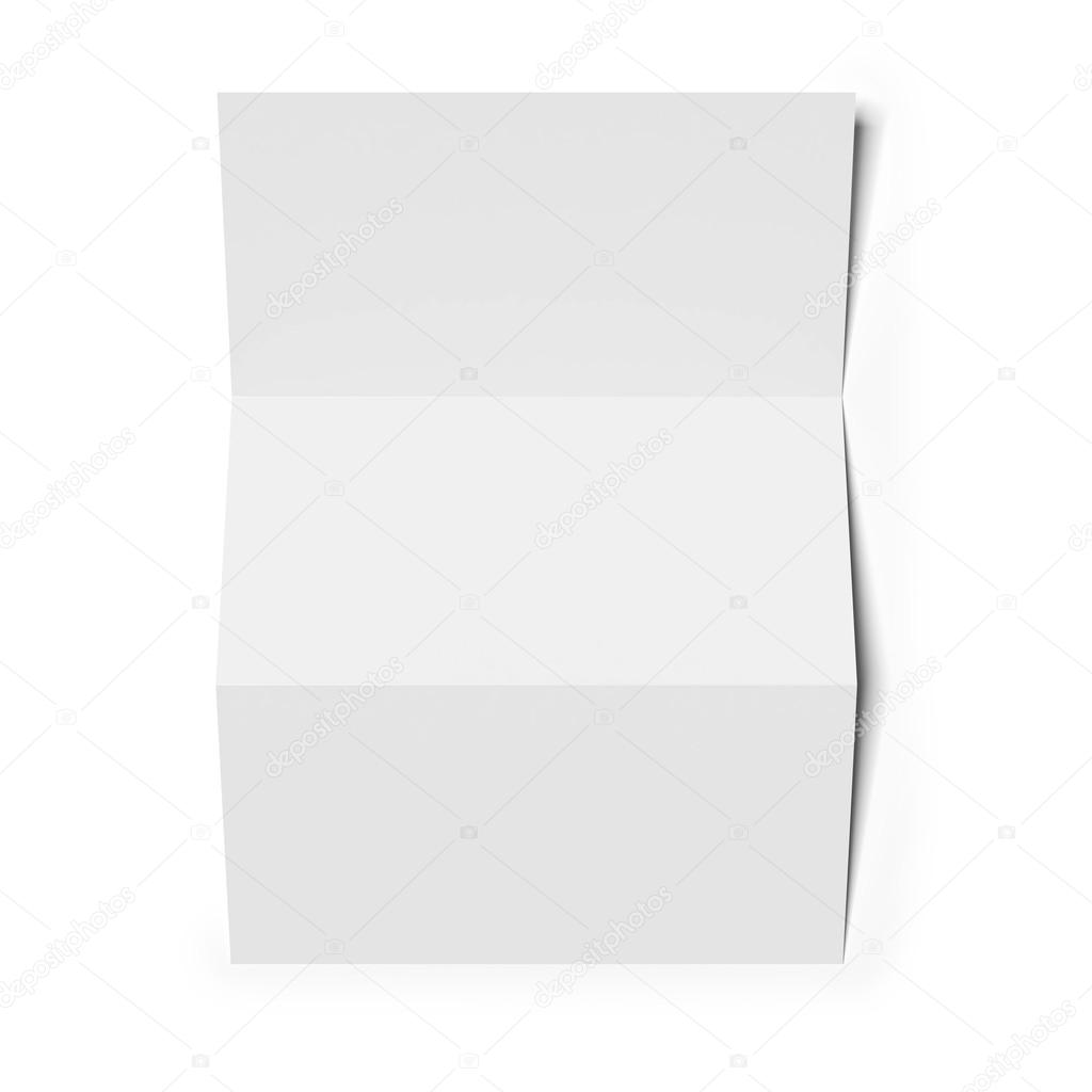 Blank folded paper