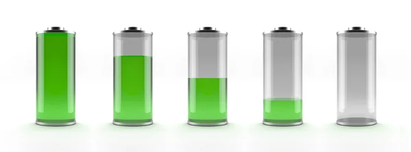 Green battery status — Stock Photo, Image