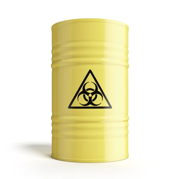 Barrel with biohazard symbol — Stock Photo, Image