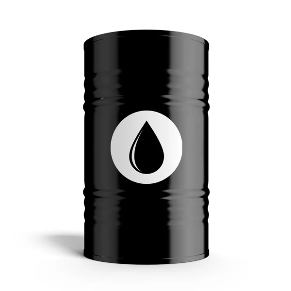 Black oil barrel — Stock Photo, Image