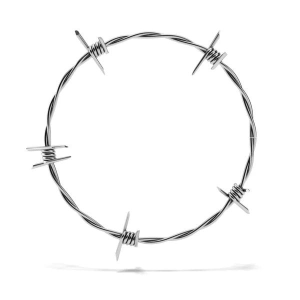 Barbed wire circle — Stock Photo, Image